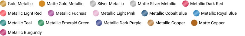 Foil Stamping Color Options