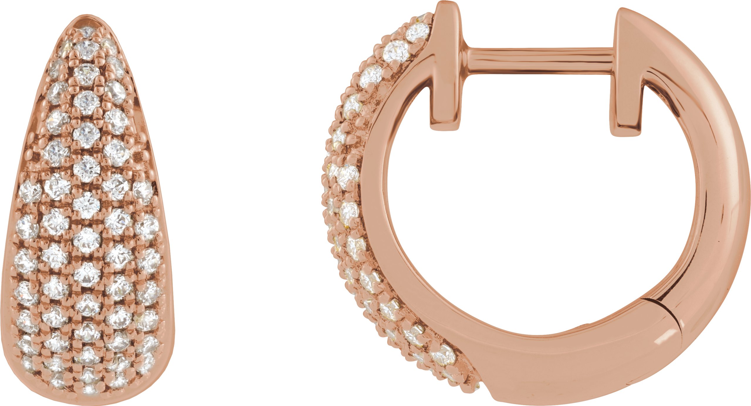 Pave'-Style Cluster Hoop Earring