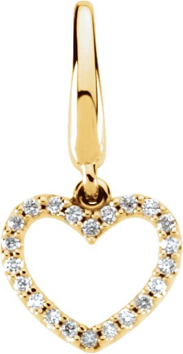 Accented Heart Charm/Pendant