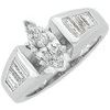 Platinum Diamond Engagement Ring 1 CTW Ref 549694