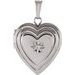 Sterling Silver 15 mm .010 CTW Diamond Heart Locket