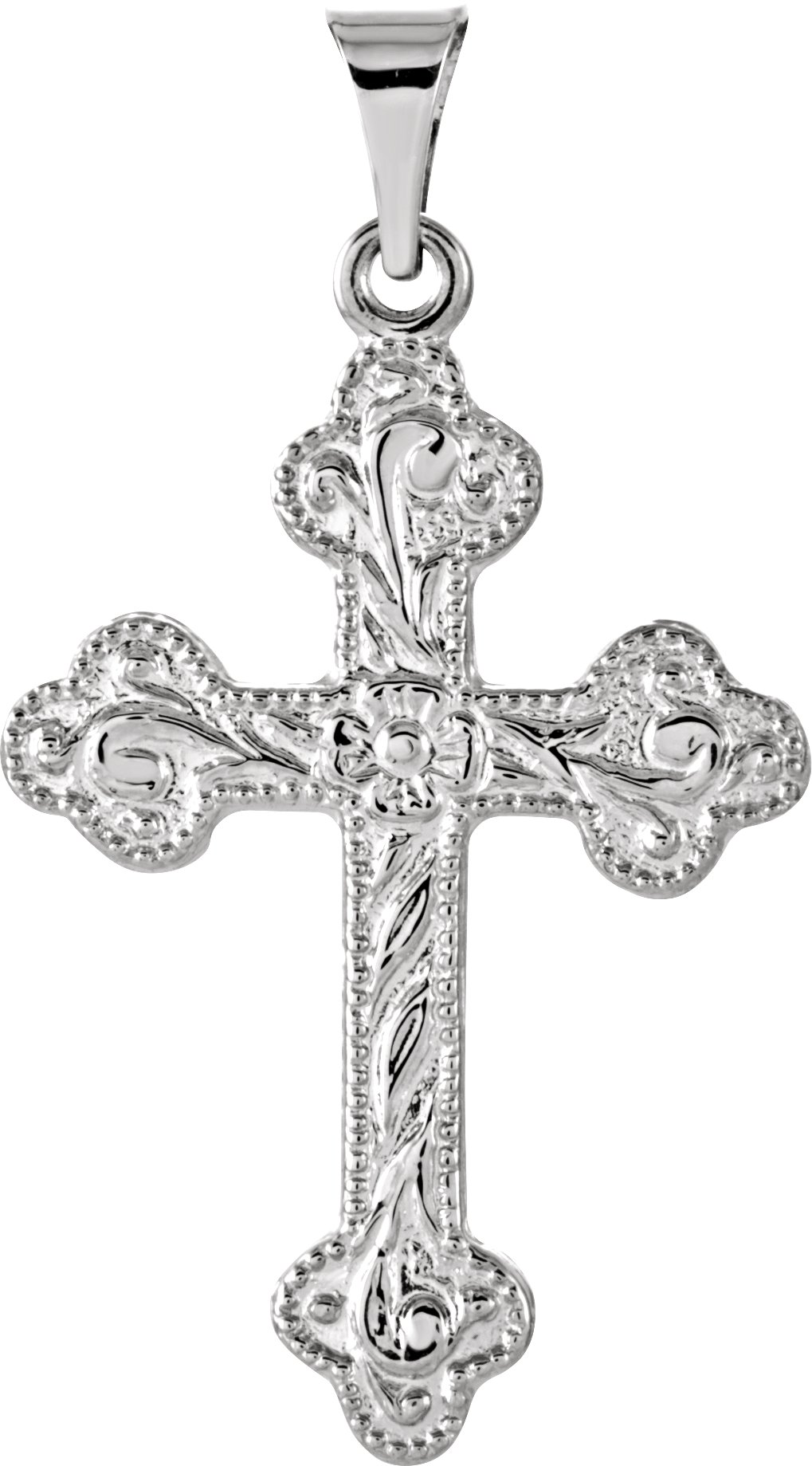 Floral-Inspired Cross Pendant
