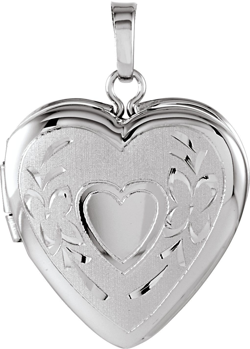 Sterling Silver 22.25x16 mm Heart Shape Locket Ref. 30981