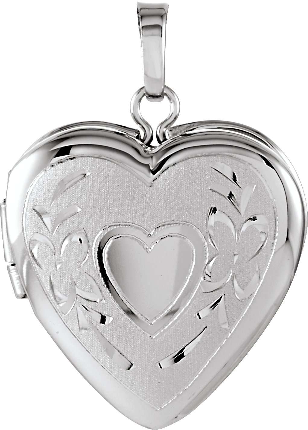 Sterling Silver Engravable Heart Locket