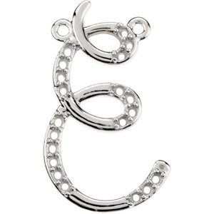 Script Initial Necklace Center