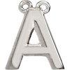 14K White Block Initial A Necklace Center Ref. 2696067