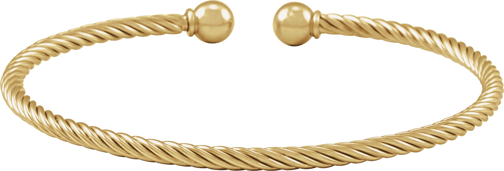 14K Yellow Gold-Filled 3 mm Cuff 6 7/10 Bracelet