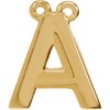 14K Yellow Block Initial A Necklace Center Ref. 2696026