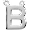 14K White Block Initial B Necklace Center Ref. 2696111