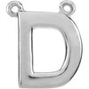 14K White Block Initial D Necklace Center Ref. 2696160