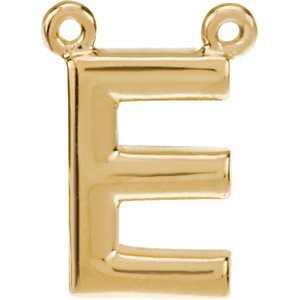 14K Yellow Block Initial E Necklace Center Ref. 2696167