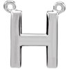 14K White Block Initial H Necklace Center Ref. 2696185
