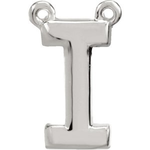 14K White Block Initial I Necklace Center Ref. 2696196