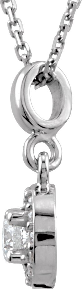 1/5 CTW Natural Diamond Halo-Style 18" Necklace view 2