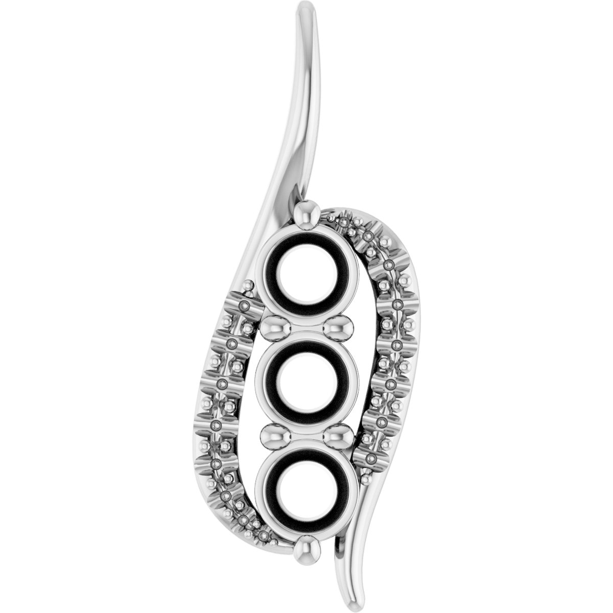 Three-Stone Freeform Pendant