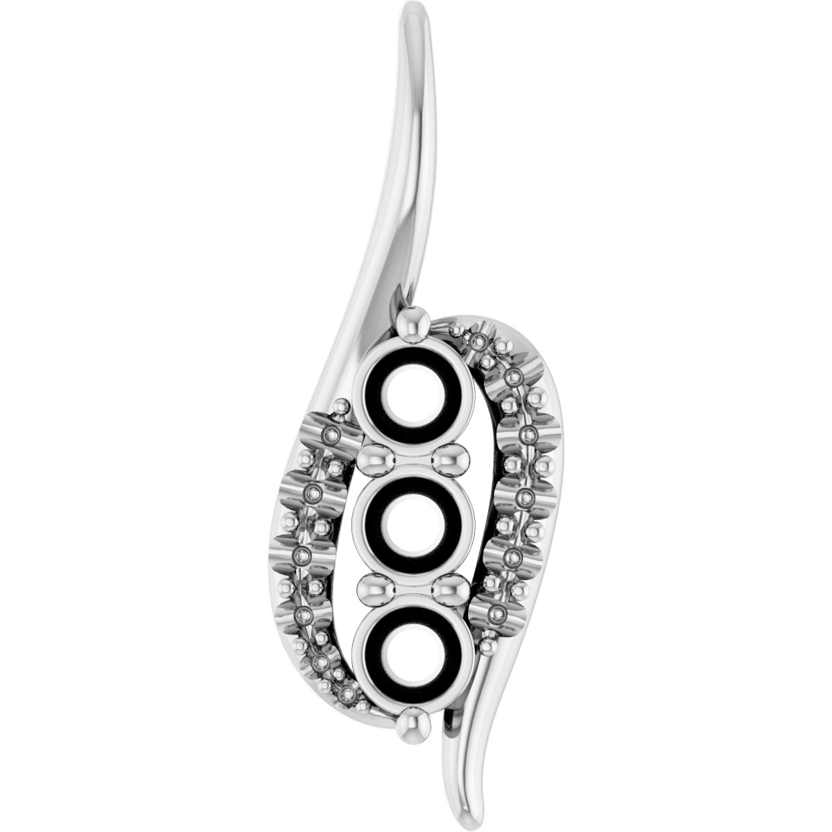 Three-Stone Freeform Pendant