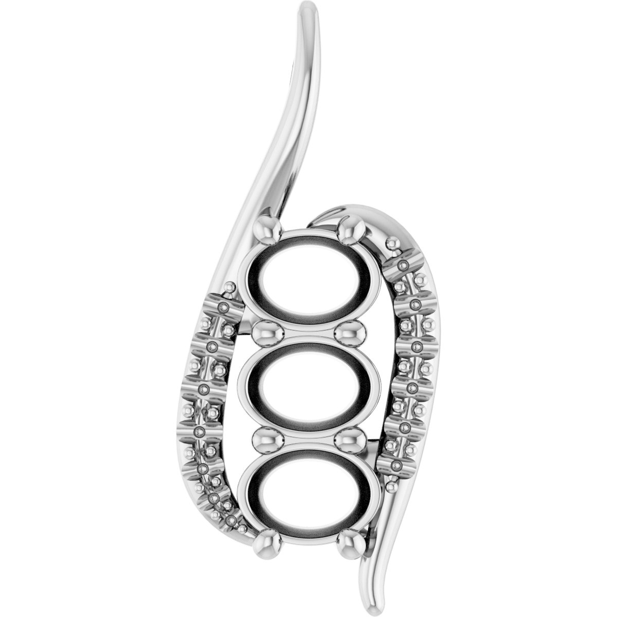 Three-Stone Freeform Pendant