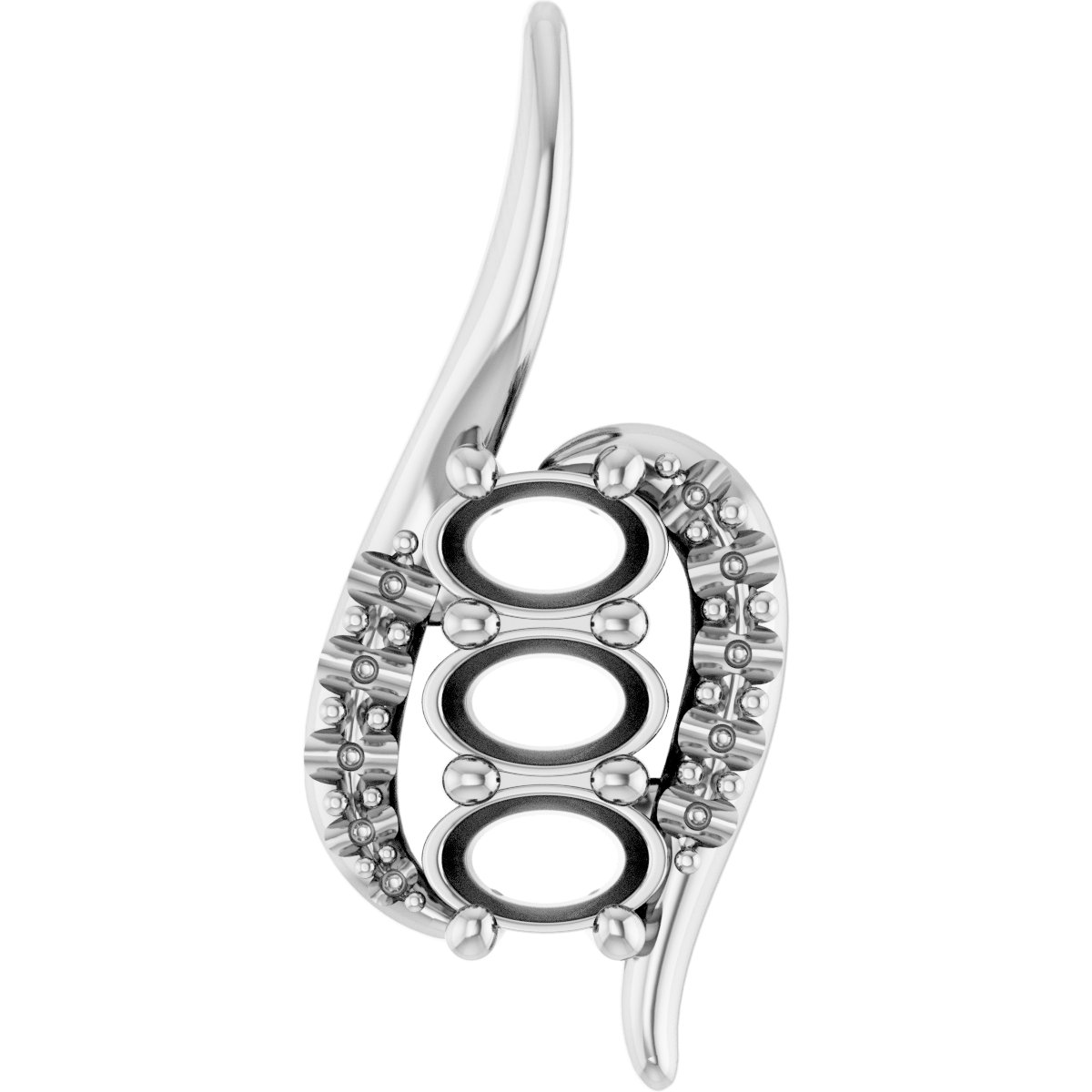 Three-Stone Freeform Pendant