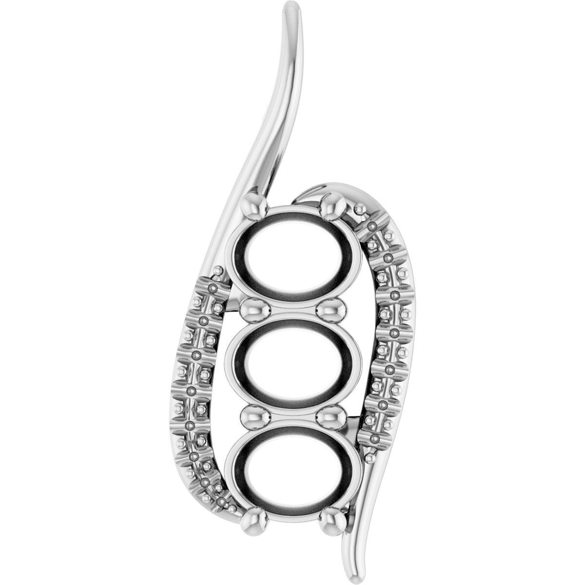 Three-Stone Freeform Pendant