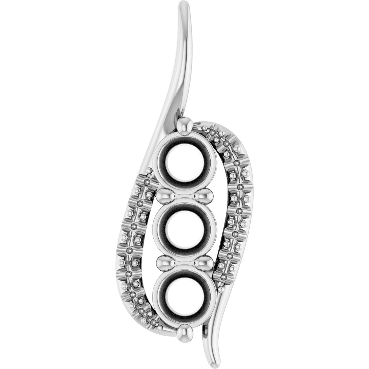 Three-Stone Freeform Pendant