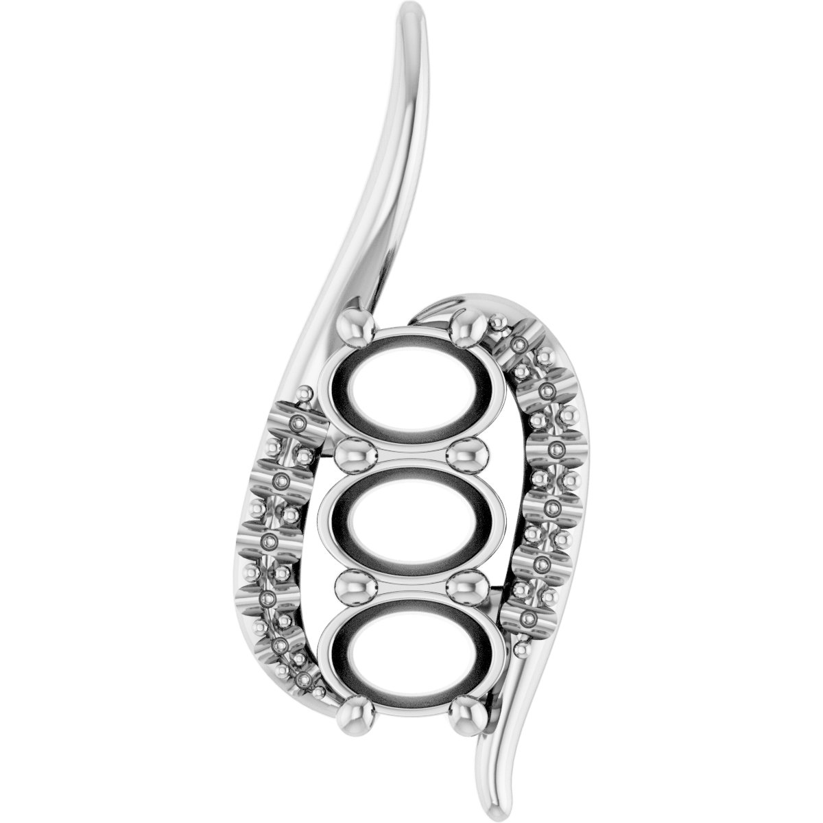 Three-Stone Freeform Pendant