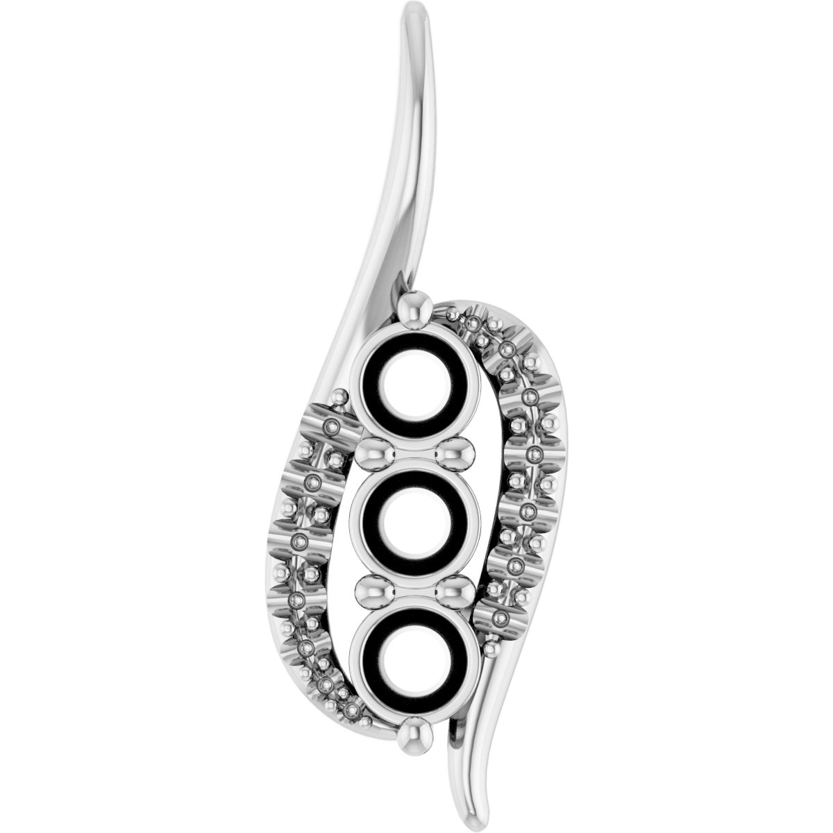 Three-Stone Freeform Pendant