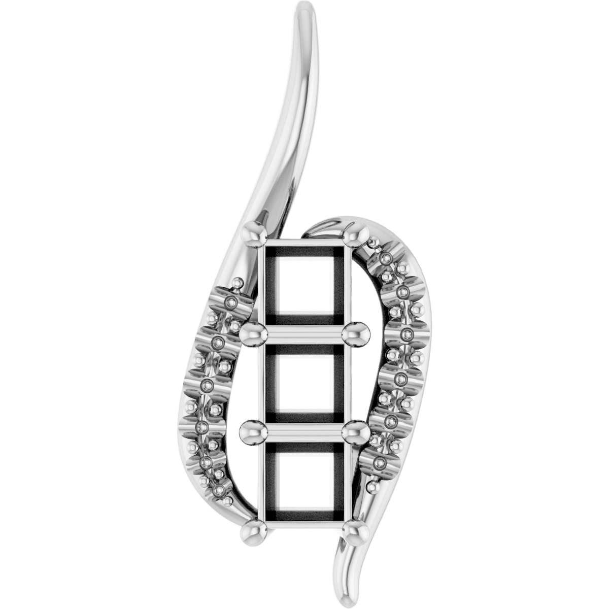Three-Stone Freeform Pendant