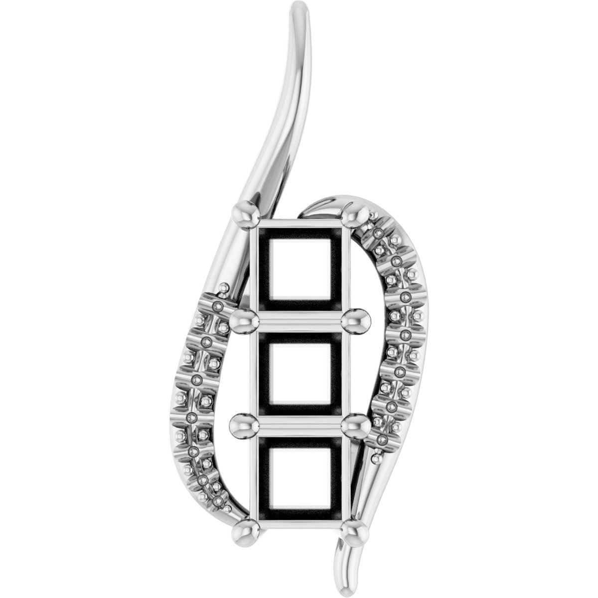 Three-Stone Freeform Pendant