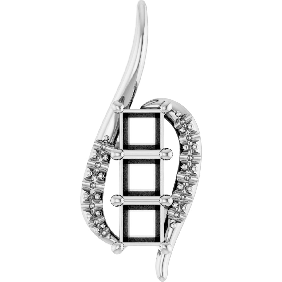 Three-Stone Freeform Pendant