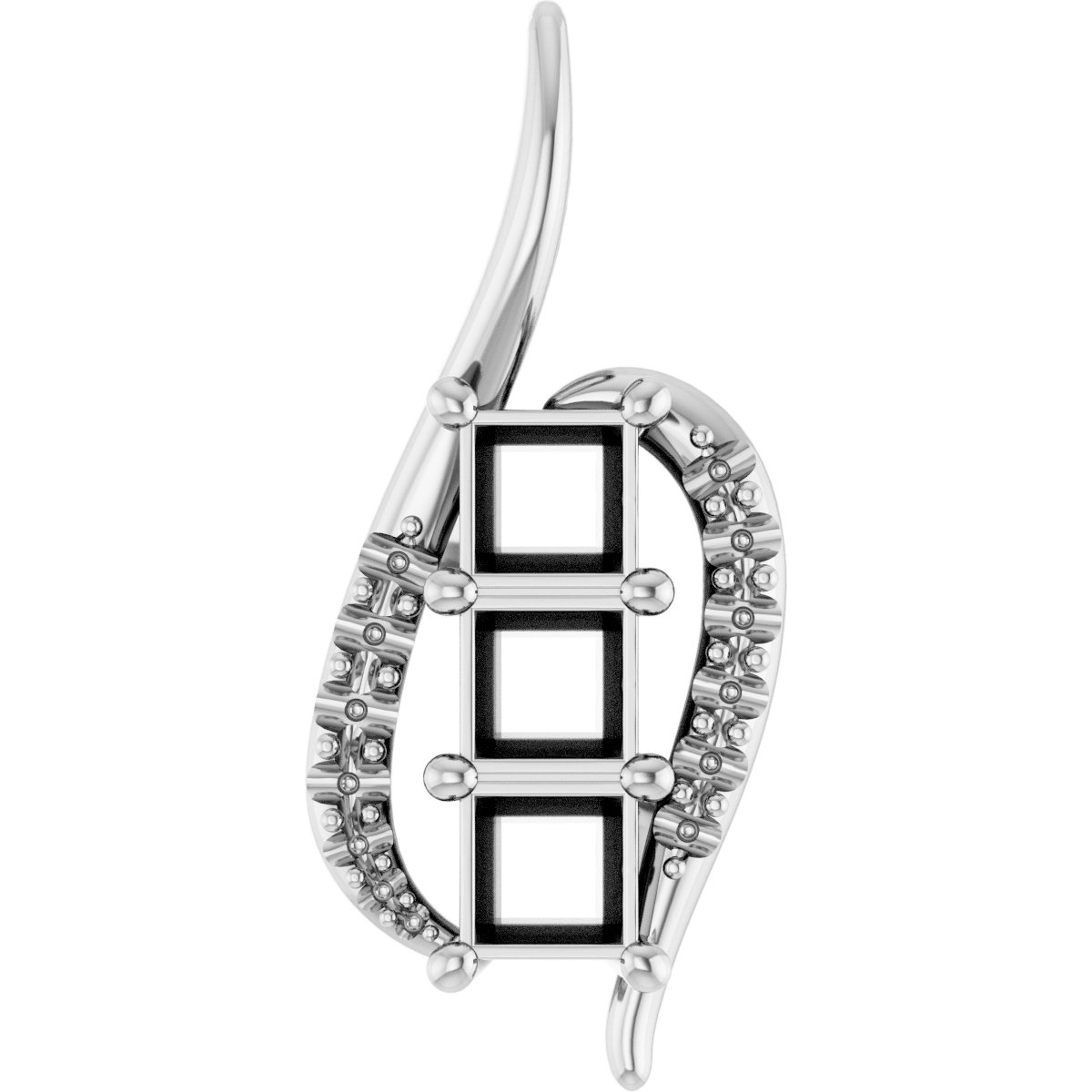 Three-Stone Freeform Pendant