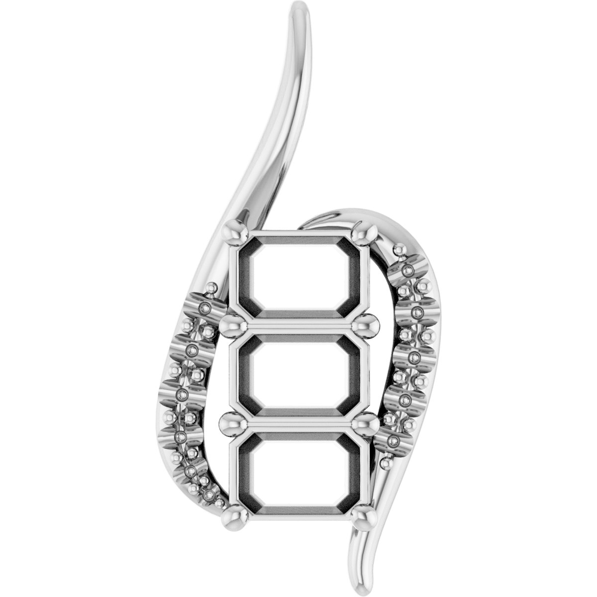 Three-Stone Freeform Pendant