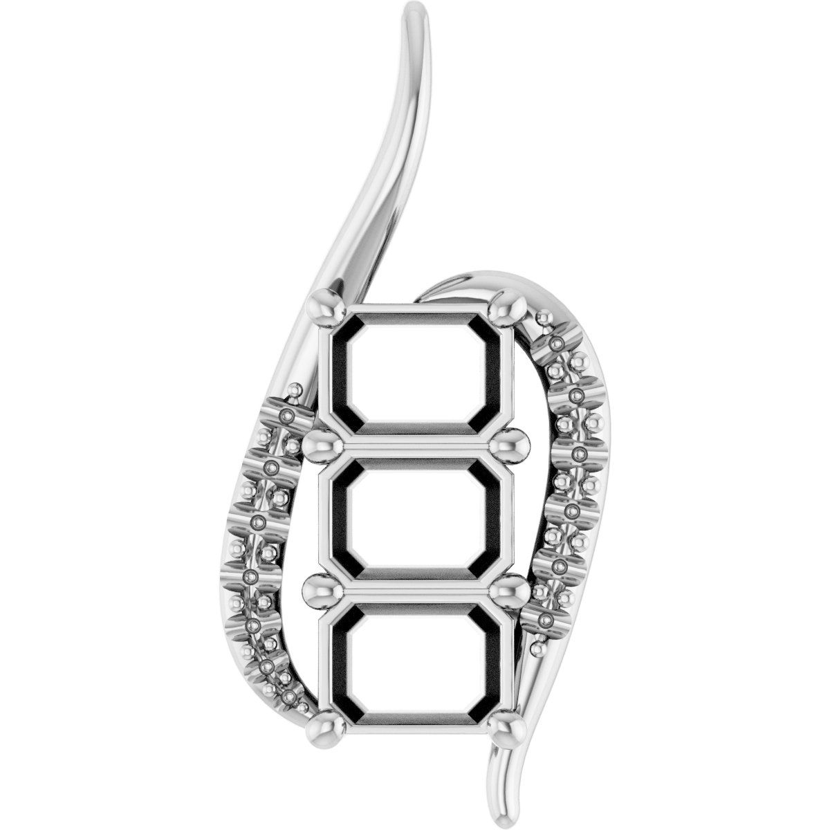Three-Stone Freeform Pendant