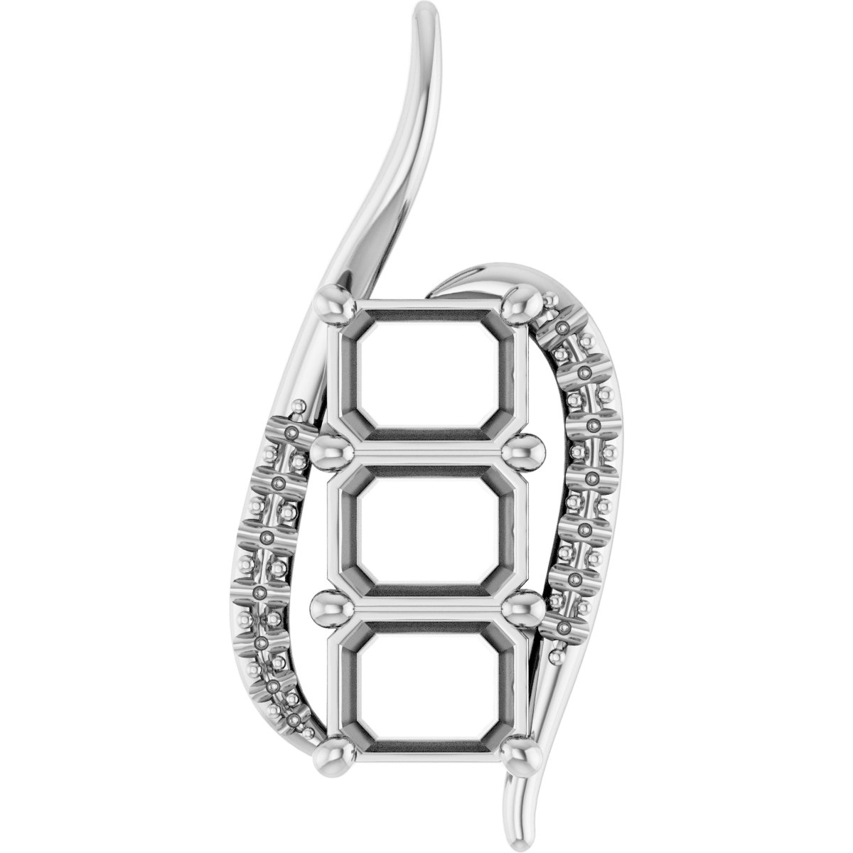 Three-Stone Freeform Pendant