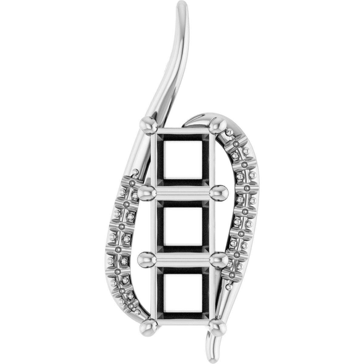 Three-Stone Freeform Pendant