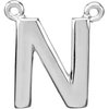 14K White Block Initial N Necklace Center Ref. 2696405