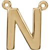 14K Yellow Block Initial N Necklace Center Ref. 2696397