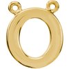 14K Yellow Block Initial O Necklace Center Ref. 2696425