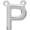 14K White Block Initial P Necklace Center Ref. 2697179