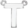 14K White Block Initial T Necklace Center Ref. 2703440