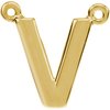 14K Yellow Block Initial V Necklace Center Ref. 2703447