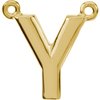 14K Yellow Block Initial Y Necklace Center Ref. 2703472