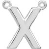 Sterling Silver Block Initial X Necklace Center Ref. 2700596