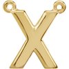 14K Yellow Block Initial X Necklace Center Ref. 2700597
