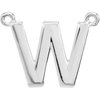 Sterling Silver Block Initial W Necklace Center Ref. 2700598