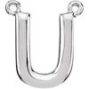 Sterling Silver Block Initial U Necklace Center Ref. 2700600