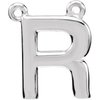 Sterling Silver Block Initial R Necklace Center Ref. 2700604