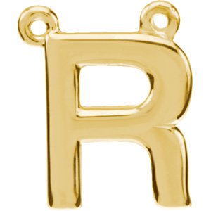 14K Yellow Block Initial R Necklace Center Ref. 2700605