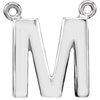 Sterling Silver Block Initial M Necklace Center Ref. 2700606