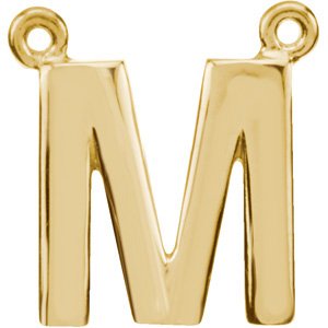 14K Yellow Block Initial M Necklace Center Ref. 2700607