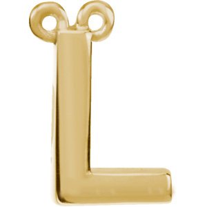 14K Yellow Block Initial L Necklace Center Ref. 2700609